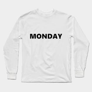 Monday White Shirt Long Sleeve T-Shirt